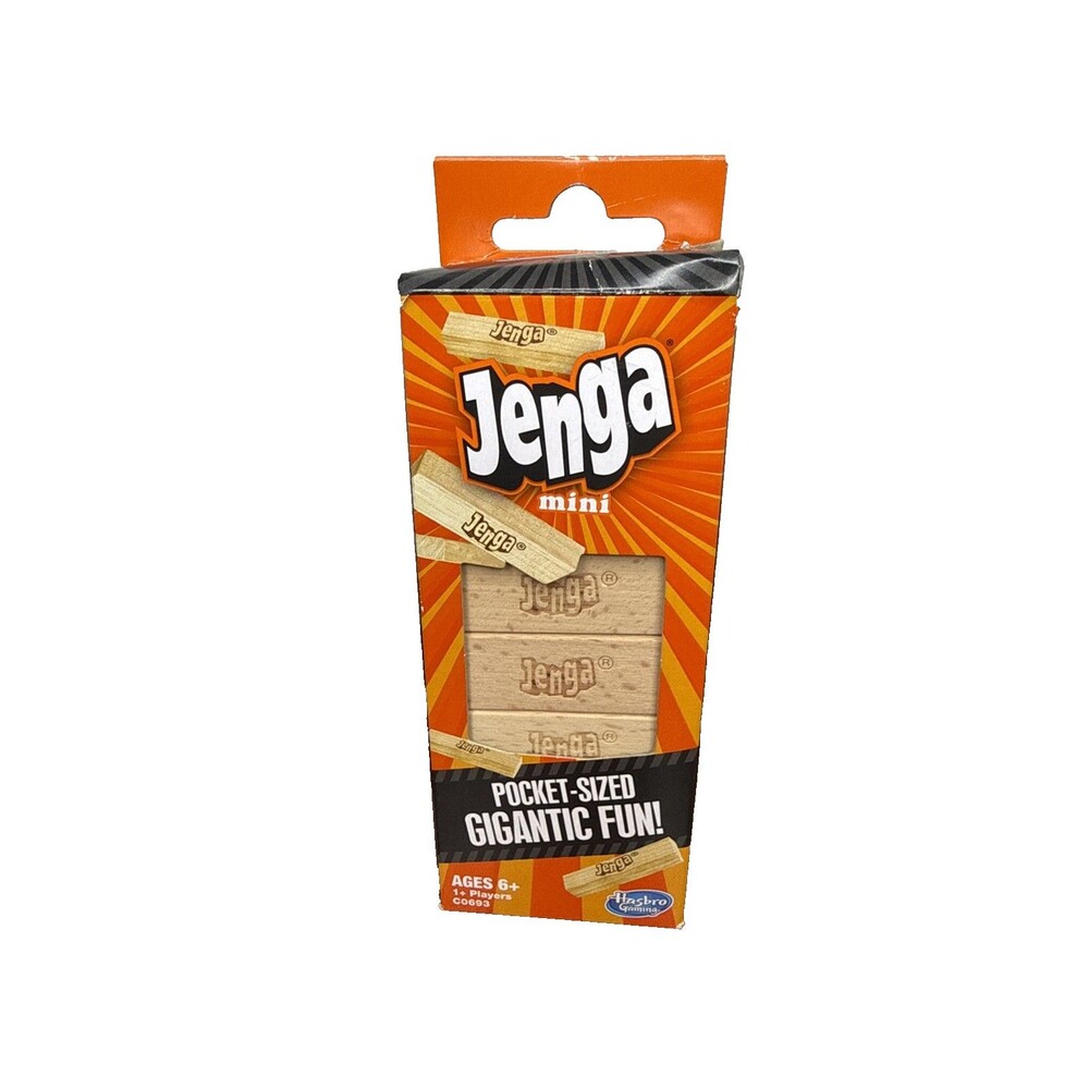 Jenga Mini Small Wood Block Stacking Tower Game Hasbro Gaming C0693 Kids Family